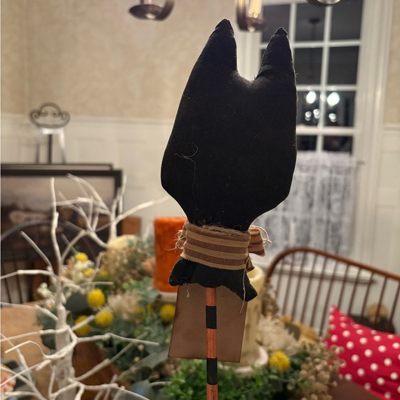 HANDMADE Primitive Black Cat Halloween Decoration folk art - Picture 4 of 4